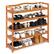 Alt View 11. Costway - 5-Tier Wood Shoe Rack Freestanding Large Shoe Storage Organizer Heavy-duty - Reddish Brown.