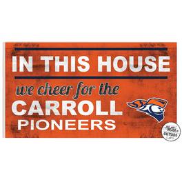 Jardine - Carroll University Pioneers 11" x 20" Indoor/Outdoor In This House Sign - Orange