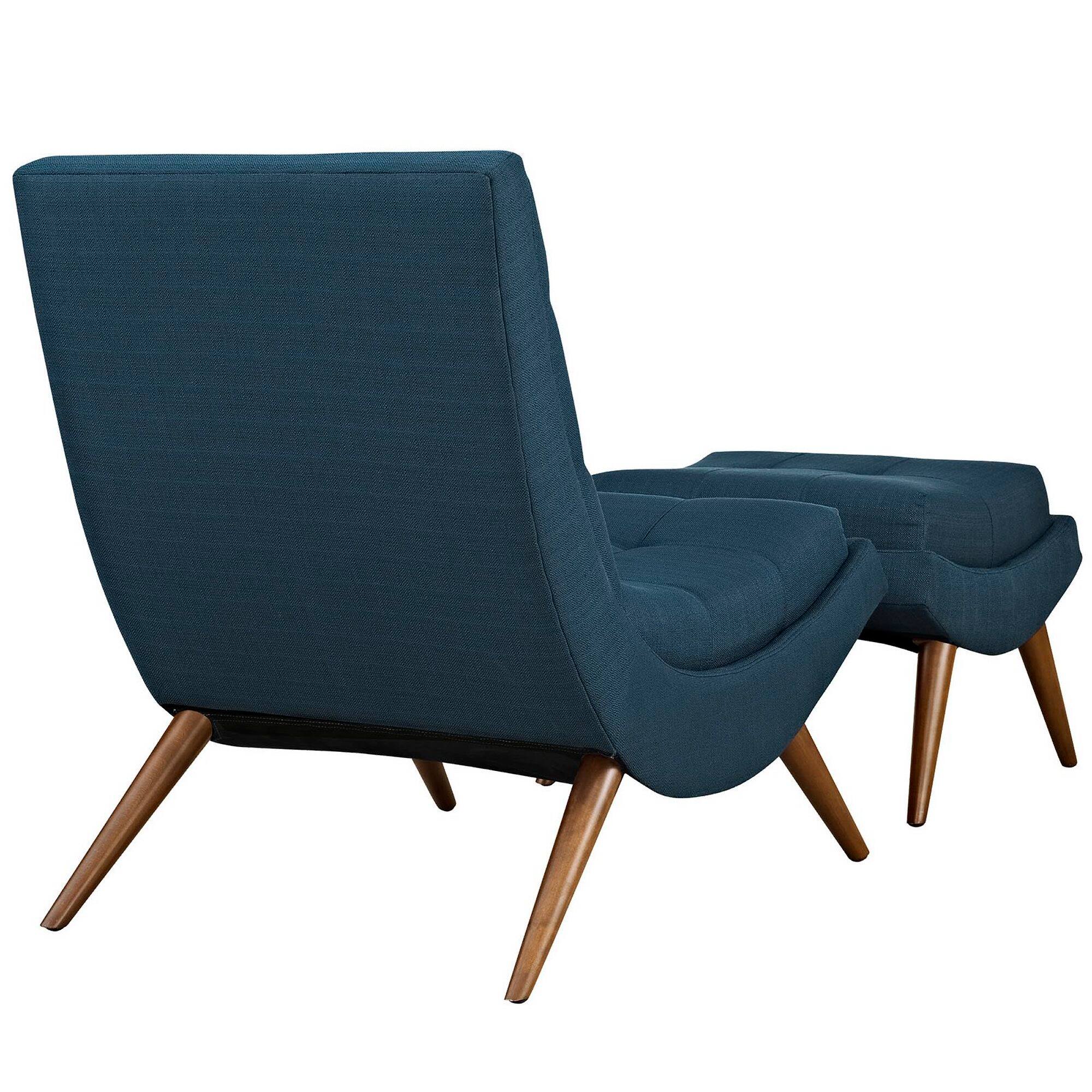 Back. Modway - Ramp Upholstered Fabric Lounge Chair Set by Modway - Azure.
