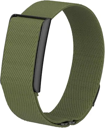 Front. TUDIA - TUDIA Wrist & Armband Case for Amazfit Helio Strap 2-in-1 Elastic Fitness Tracker Band with Protective Case, Army Green - Army Green.