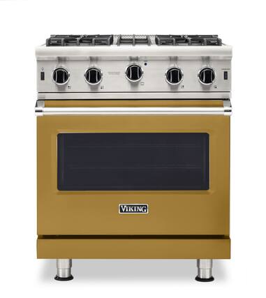 Front. Viking - 5-Series Gas Open Burner Range - Golden Hour.