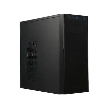 Front. Antec - VSK4000E-U3 US Black SGCC Steel ATX Mid Tower Computer Case - Black.