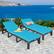 Alt View 1. Costway - 2PCS Outdoor Rattan Lounge Chair Chaise Recliner Adjustable Cushioned - Turquoise.
