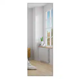 Costway - 43" x 15" Wall Mounted Frameless Mirror Full Length Vertically or Horizontally - Silvery