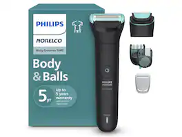 Philips Norelco Body Groomer 5000, Intimate Shaver & Trimmer for Men, Full Body Trim, 100% Showerproof, BG5490/50