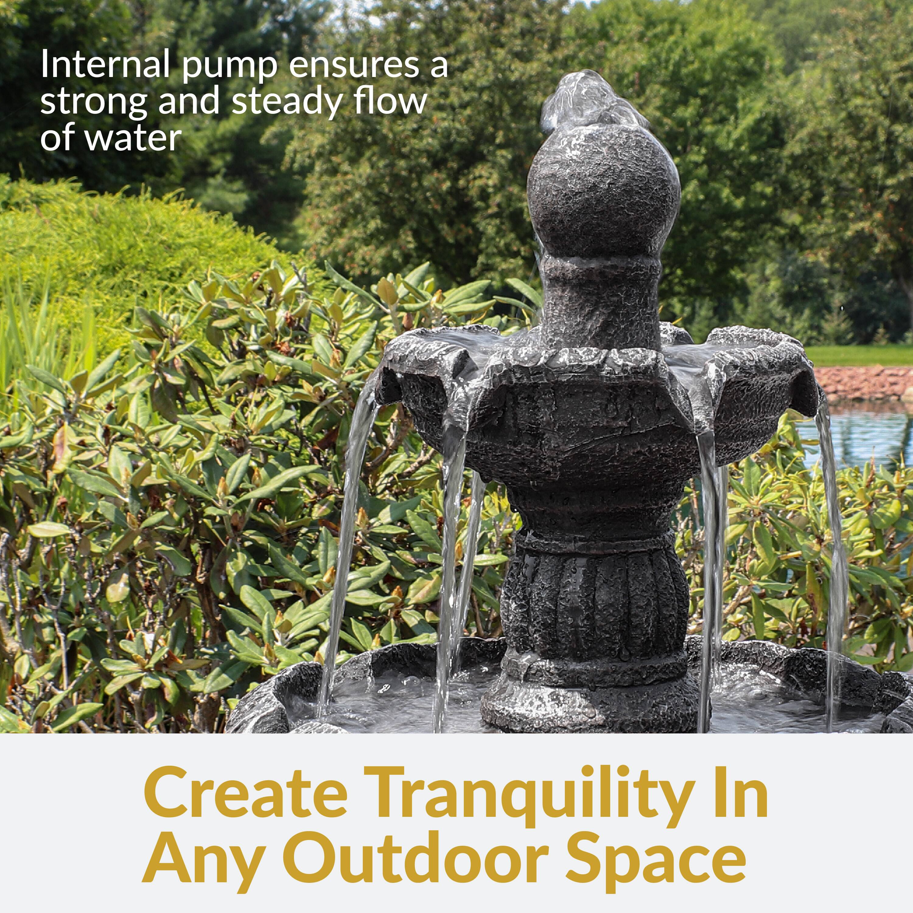 Internal pump ensures a strong and steady flow of water

Create Tranquility In Any Outdoor Space