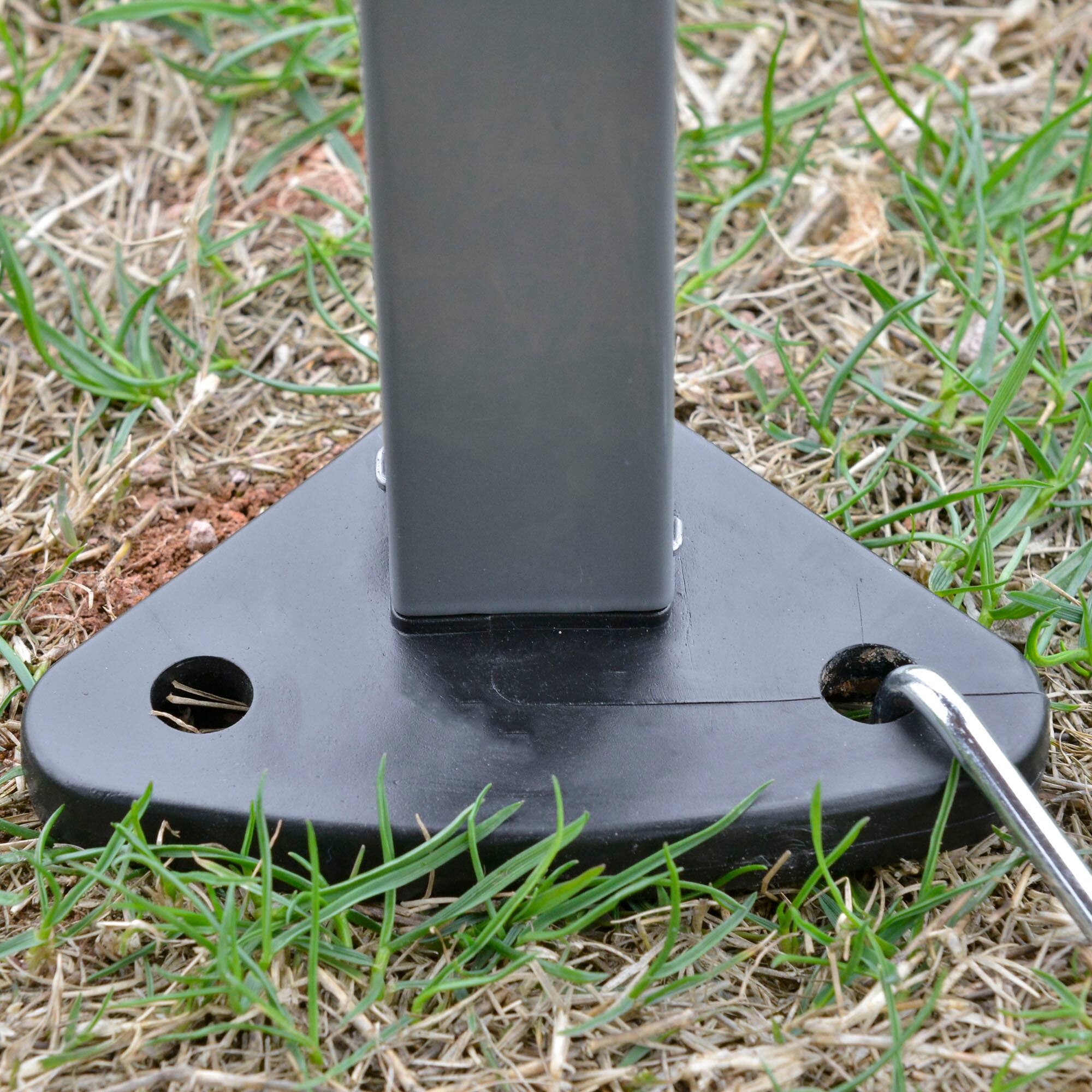 Alt View 7. Outsunny - 13' x 11' Hexagonal Pop Up Gazebo, Heavy Duty Outdoor Canopy Tent with 6 Mesh Sidewall Netting - Dark Brown.