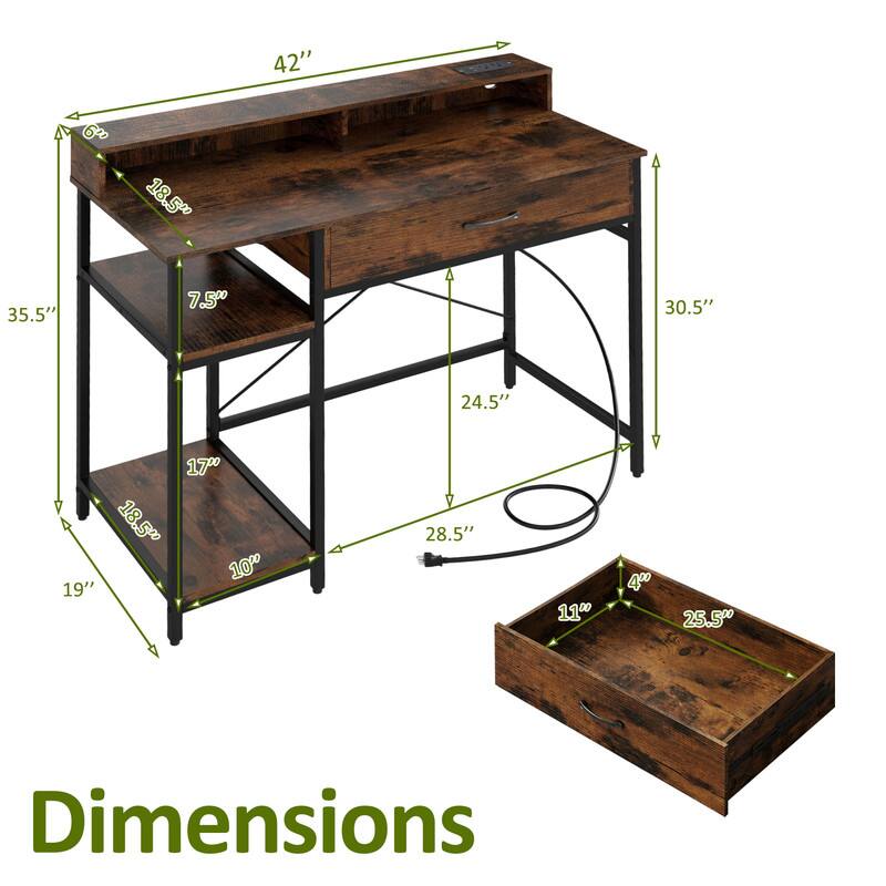42" 18.5" 7.5" 35.5" 30.5" 24.5" 17" 18.5" 10" 19" 28.5" 11" 4" 25.5" Dimensions