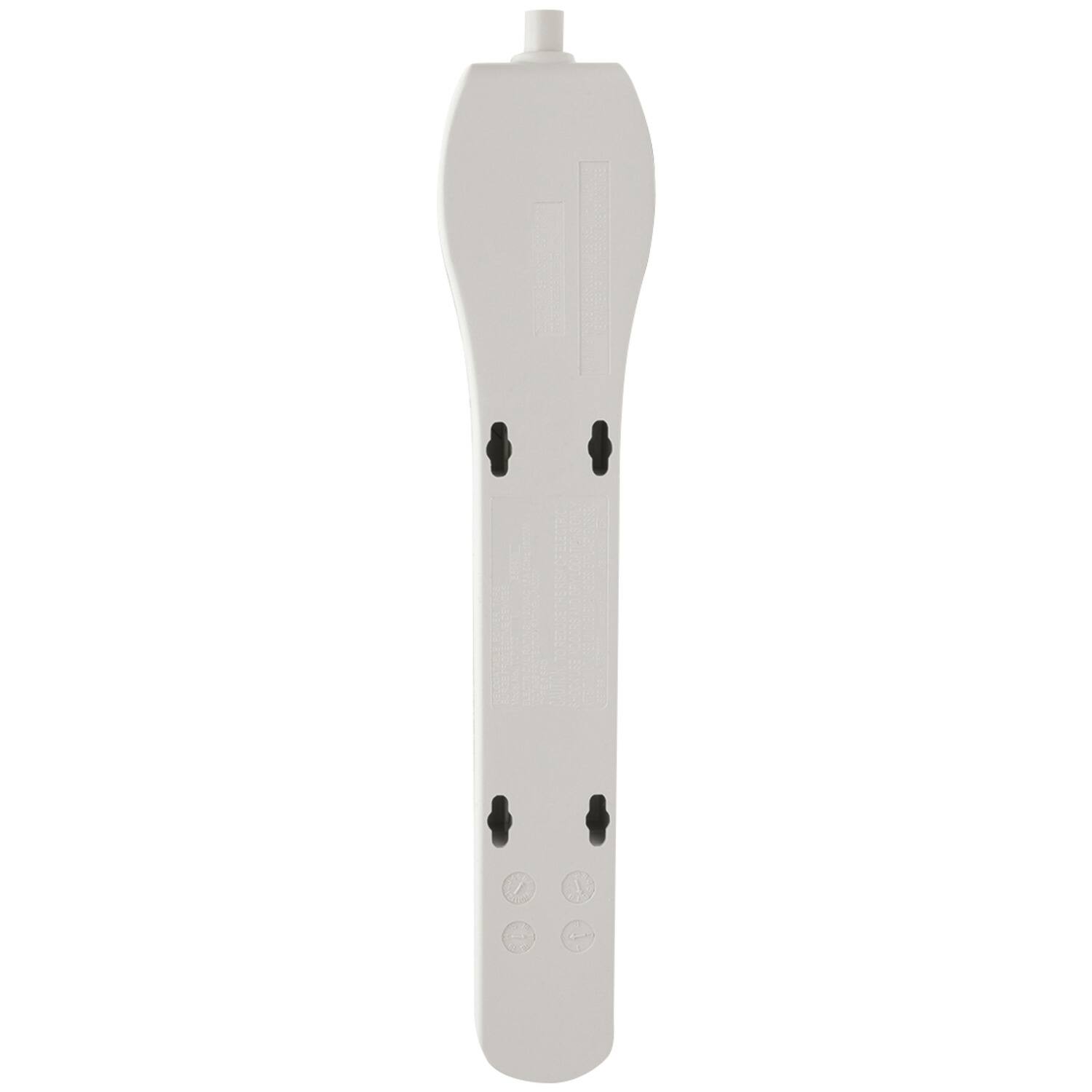 Alt View 2. Tripp Lite - Tripp Lite TLP602 Protect It! 180 Joules 2 ft. Cord 6 AC Outlets Home Computer Surge Protector - Light Gray - Light Gray.