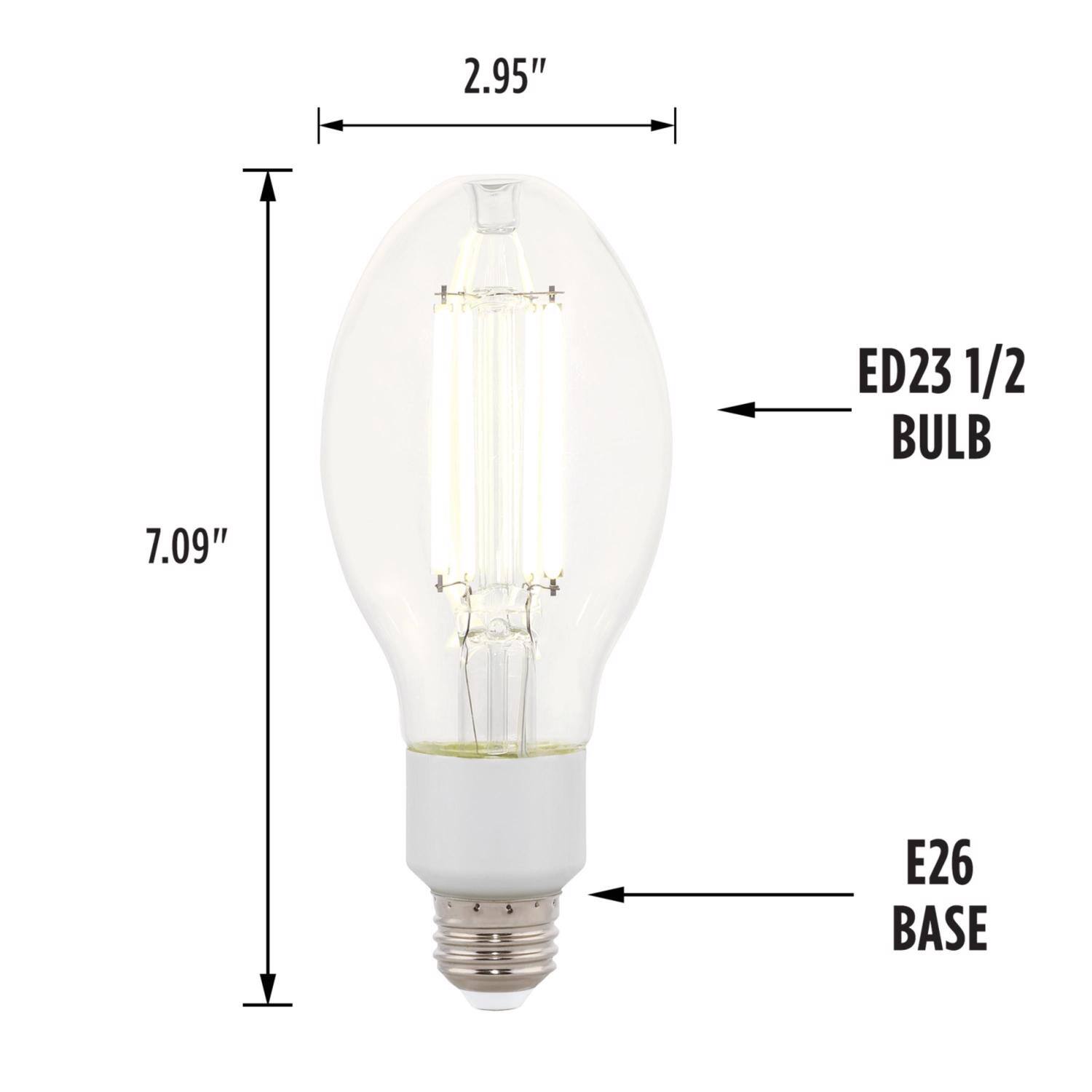 2.95"  
ED23 1/2 BULB  
7.09"  
E26 BASE