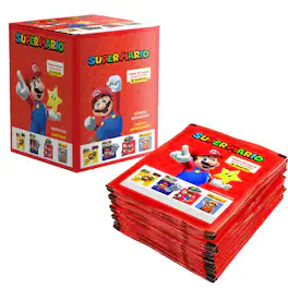 Super Mario Bros. 2023 Panini Brazilian Edition Sealed Sticker Box | 50 Packs - Red