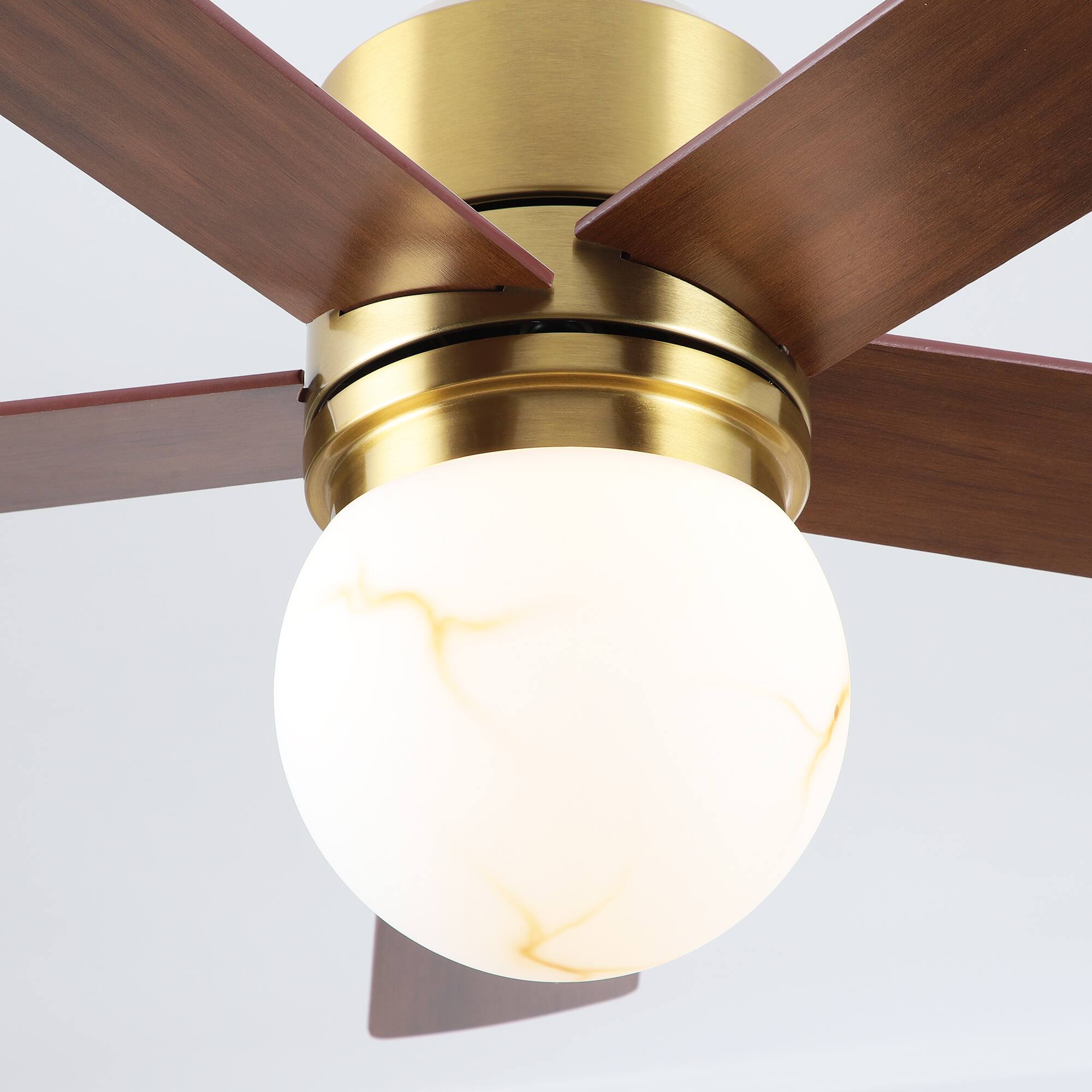 Alt View 5. Parrot Uncle - 52" Gold Ceiling Fan with 3CCT Dimmable LED Light and Remote - Gold.