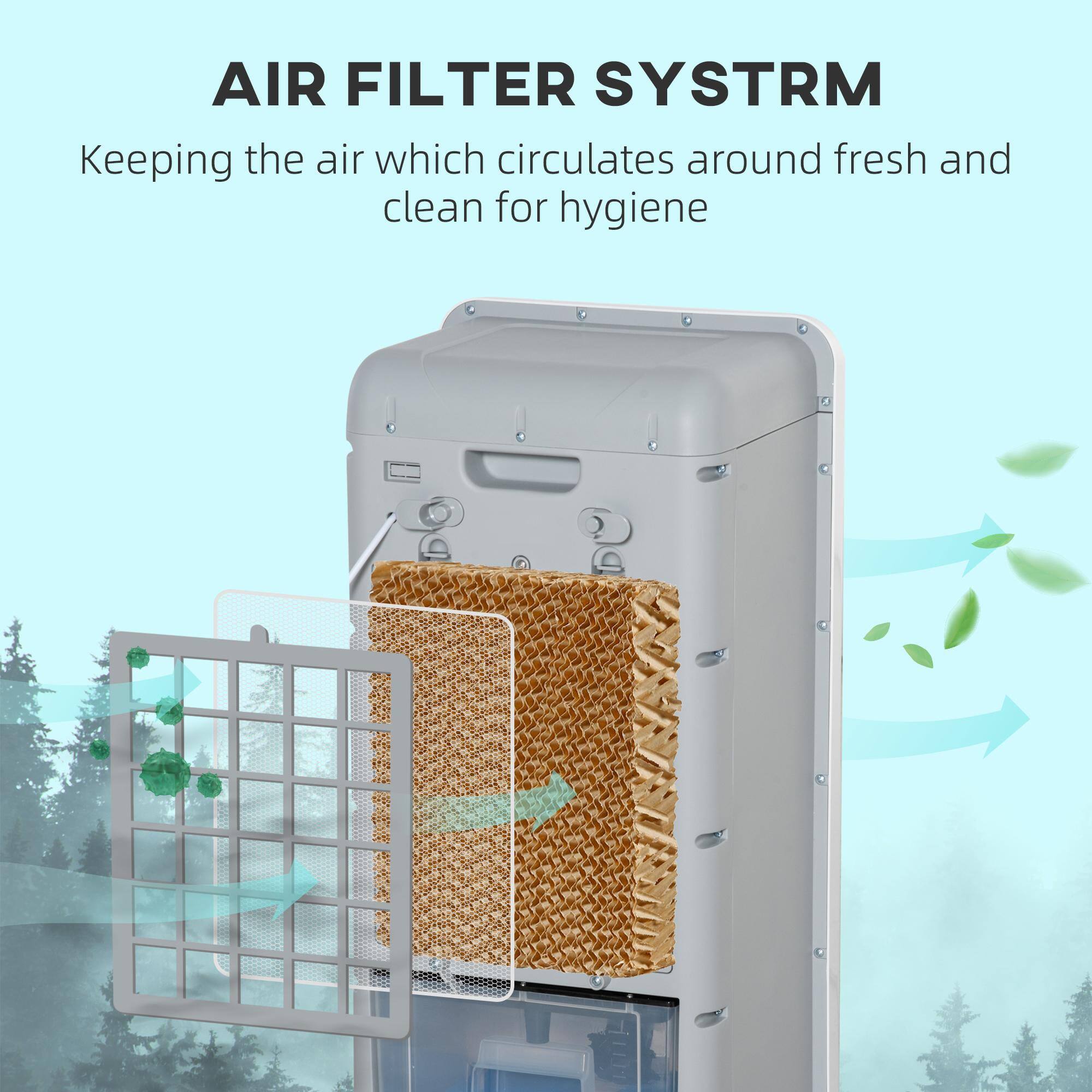 AIR FILTER SYSTEM  
Keeping the air which circulates around fresh and clean for hygiene