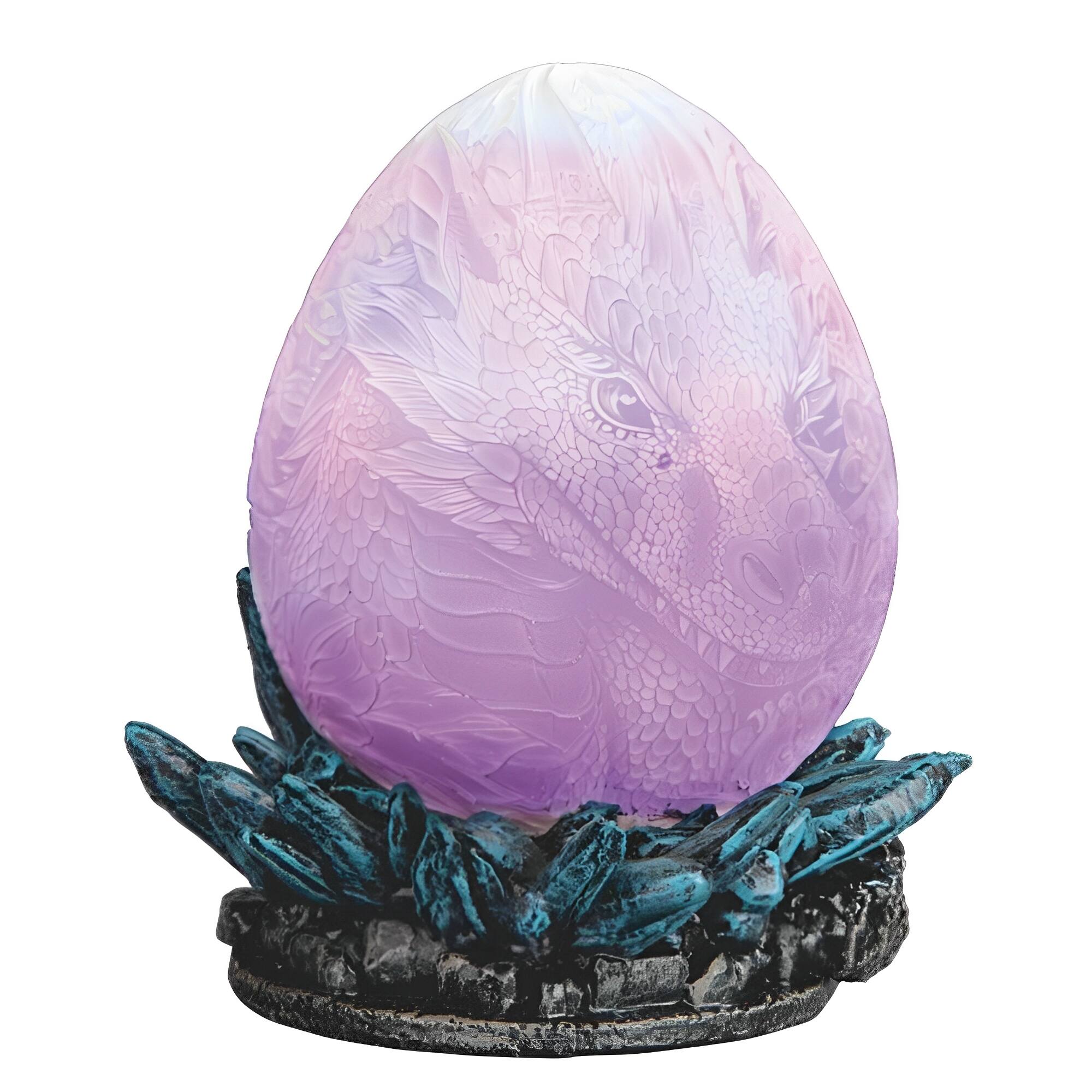 FC Design - 5"H LED Globe-Dragon on Icicle Figurine Statue Computer Desk Tabletop Medieval Gaming Home Decor Gift - Multi-Color