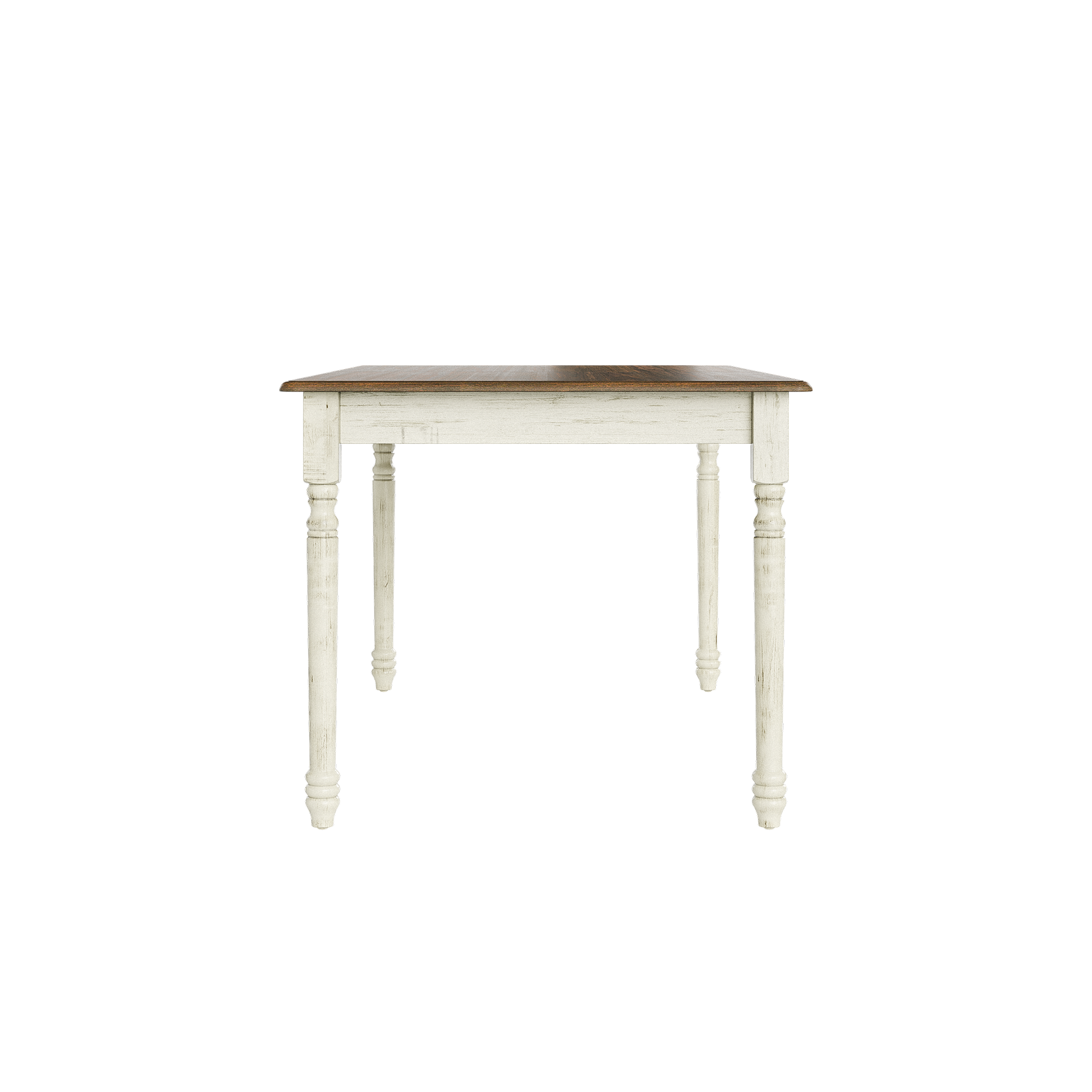 Back. Famapy - Multipurpose Folding Desk with 3-Section Top, 78.7" Extendable Writing Table for Home Office & Study. - White & Brown.