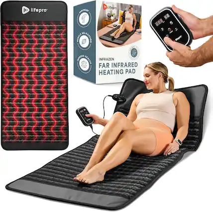 lifepro PAIN RELIEF MUSCLE RELAXATION WELLNESS IMPROVE HEALTH INFRAZEN FAR INFRARED HEATING PAD