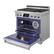 Alt View 6. Thor Kitchen - 36 in. Wide 5 Burner 6.0 Cu Ft. Freestanding Dual Fuel Gas Range - Stainless Steel.