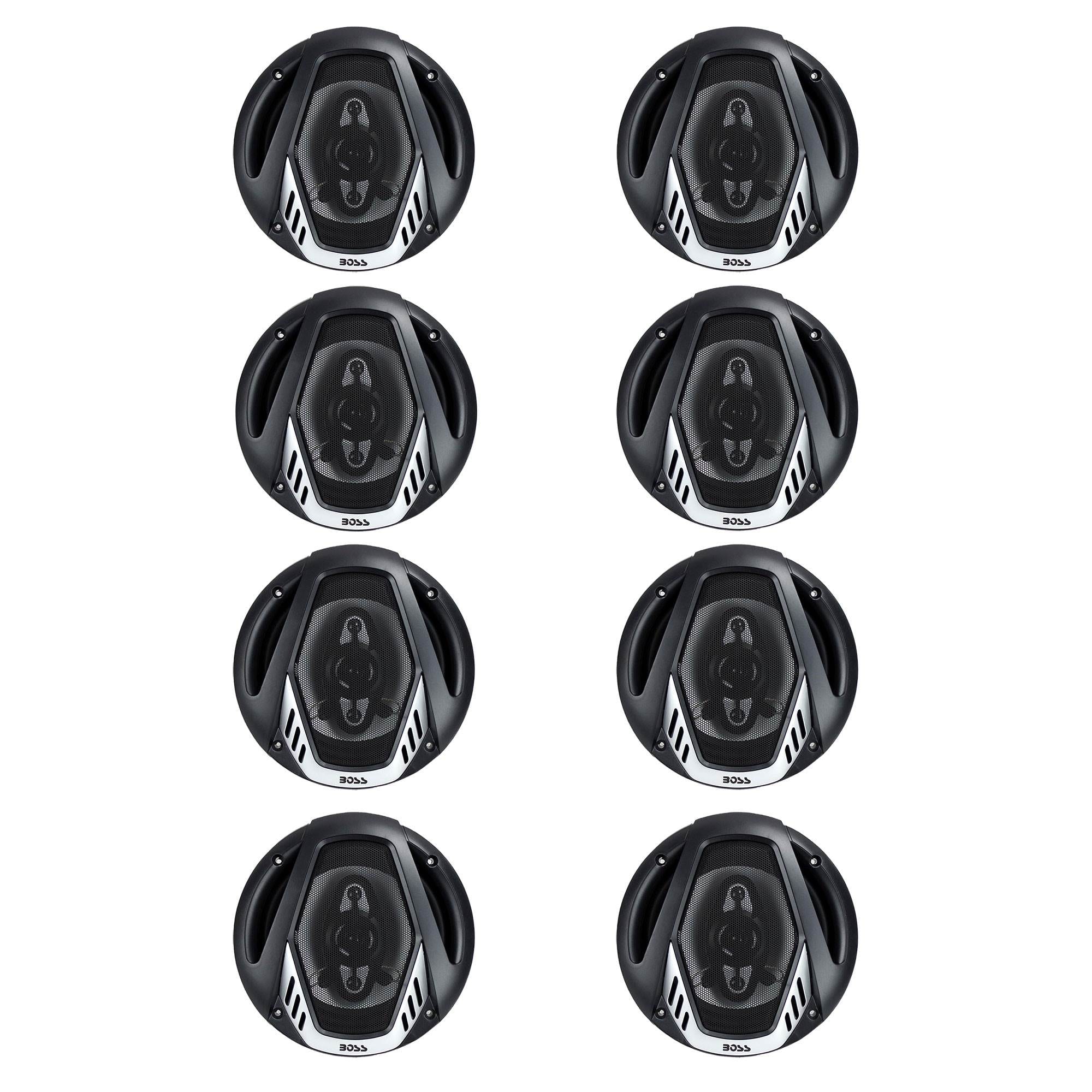 BOSS Audio - BOSS NX654 6.5" 400W 4-Way Car Audio Coaxial Speakers Stereo, (8 Speakers) - Black