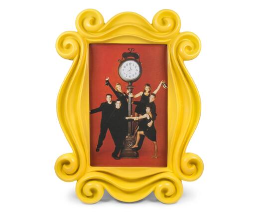 Front. Ukonic - Friends Yellow Door Polyresin Photo Frame With Stand | 10 x 7.5 Inches - Yellow.