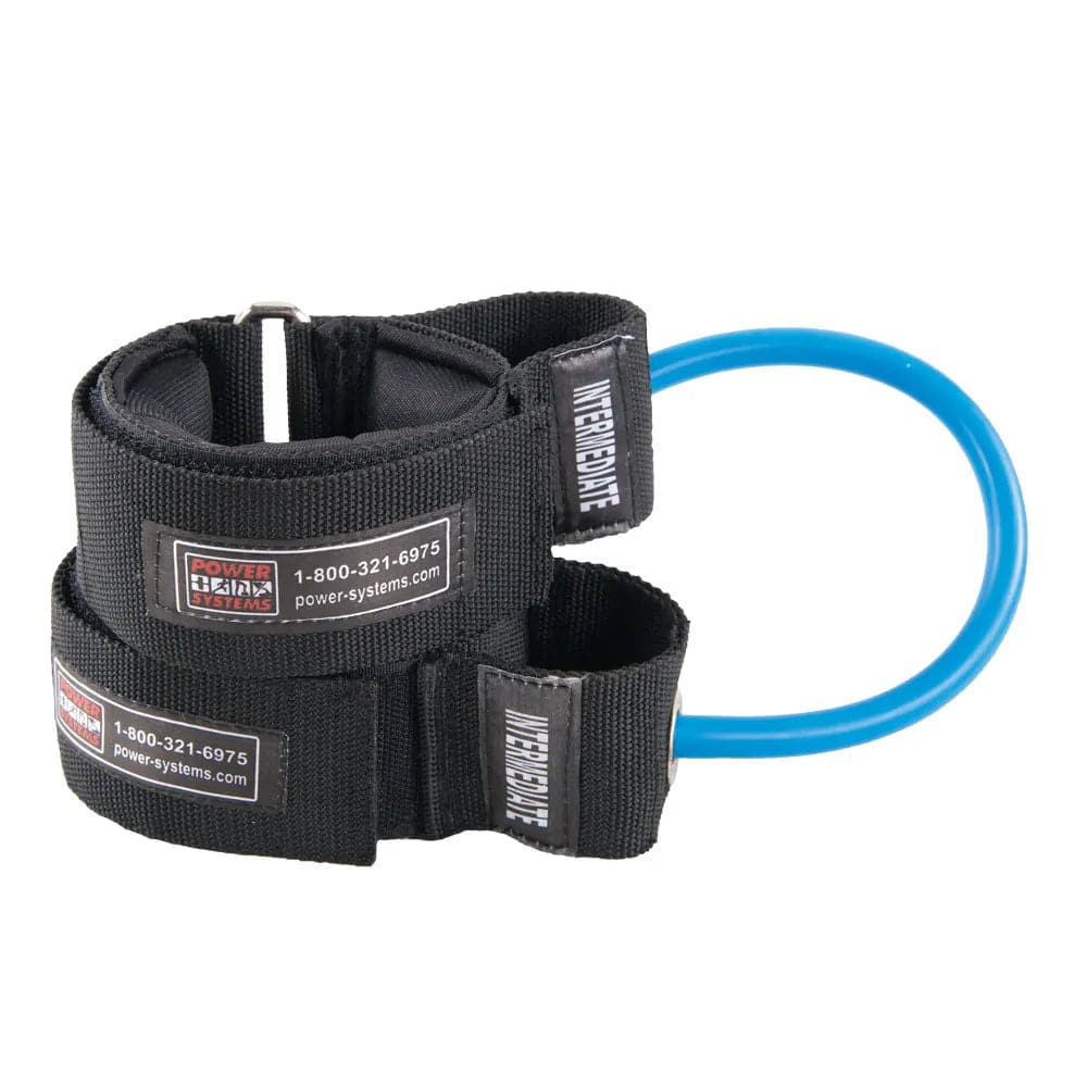 Power Systems - Power Stepper Ankle Cuffs – Resistance Bands for Speed, Strength & Training - Light Blue