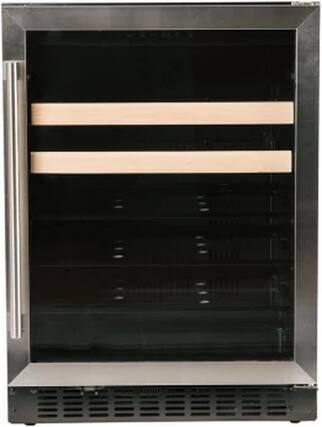 Front. Azure - 24" Beverage Center w/ Glass Door & Stainless - Stainless steel.