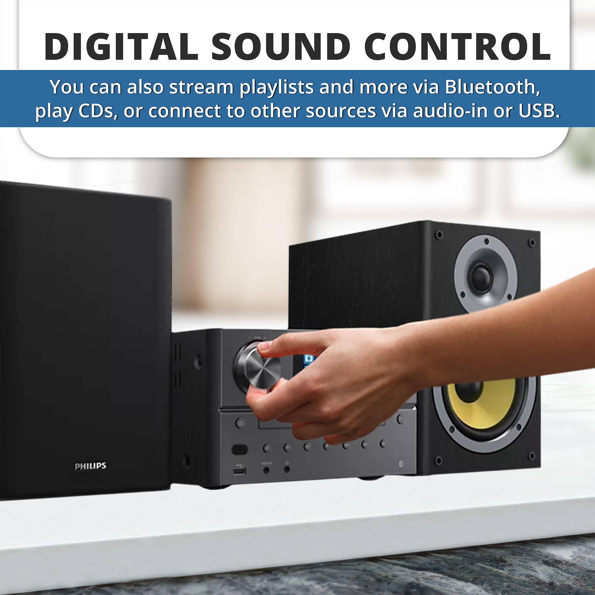 Philips Bluetooth WiFi Stereo System With CD Player, Spotify