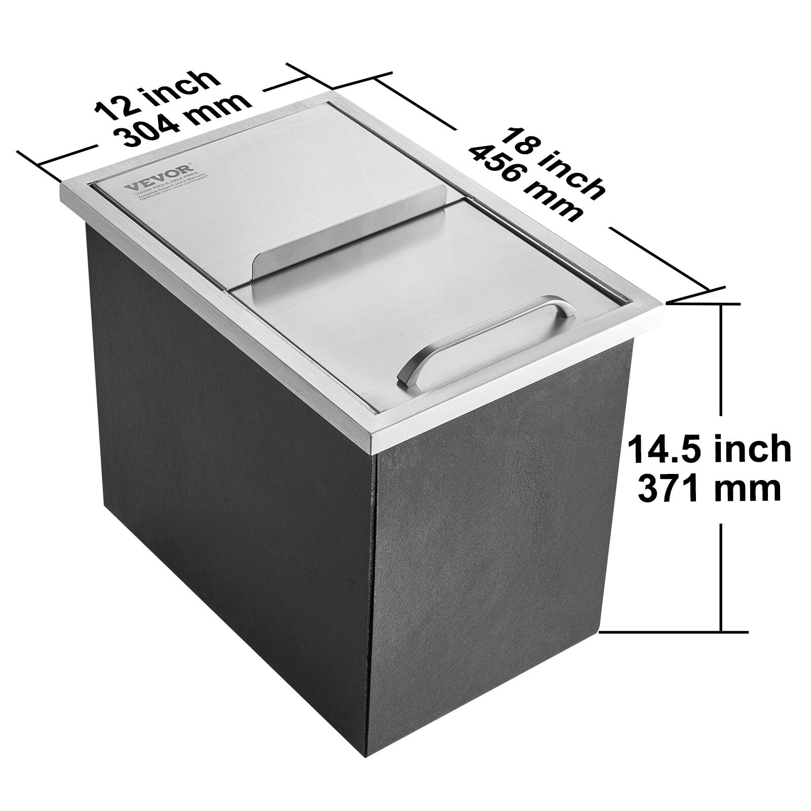 12 inch 304 mm  
18 inch 456 mm  
14.5 inch 371 mm