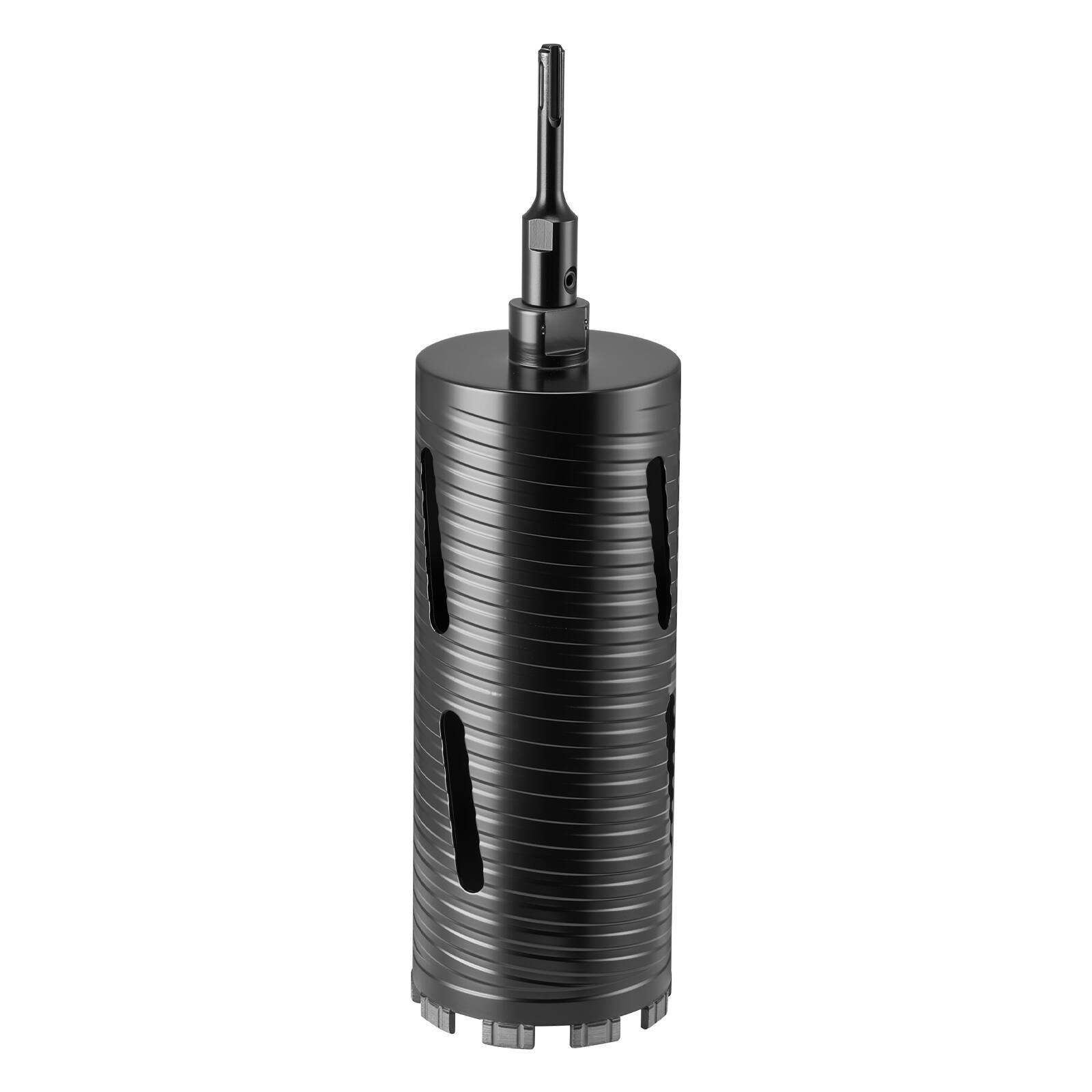 Alt View 5. VEVOR - Core Drill Bit, 4 inch Diameter, 9-1/2 inch Drilling Depth, 5/8-11 Internal Thread, Diamond Dry Coring Bit - Black.