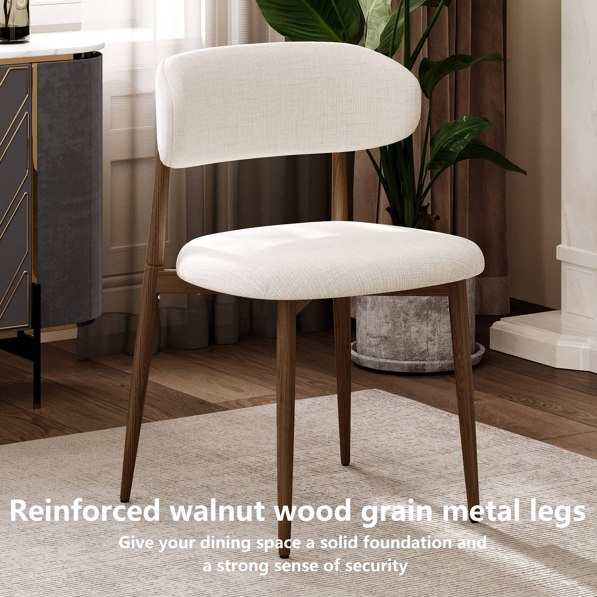 Reinforced walnut wood grain metal legs  
Give your dining space a solid foundation and a strong sense of security