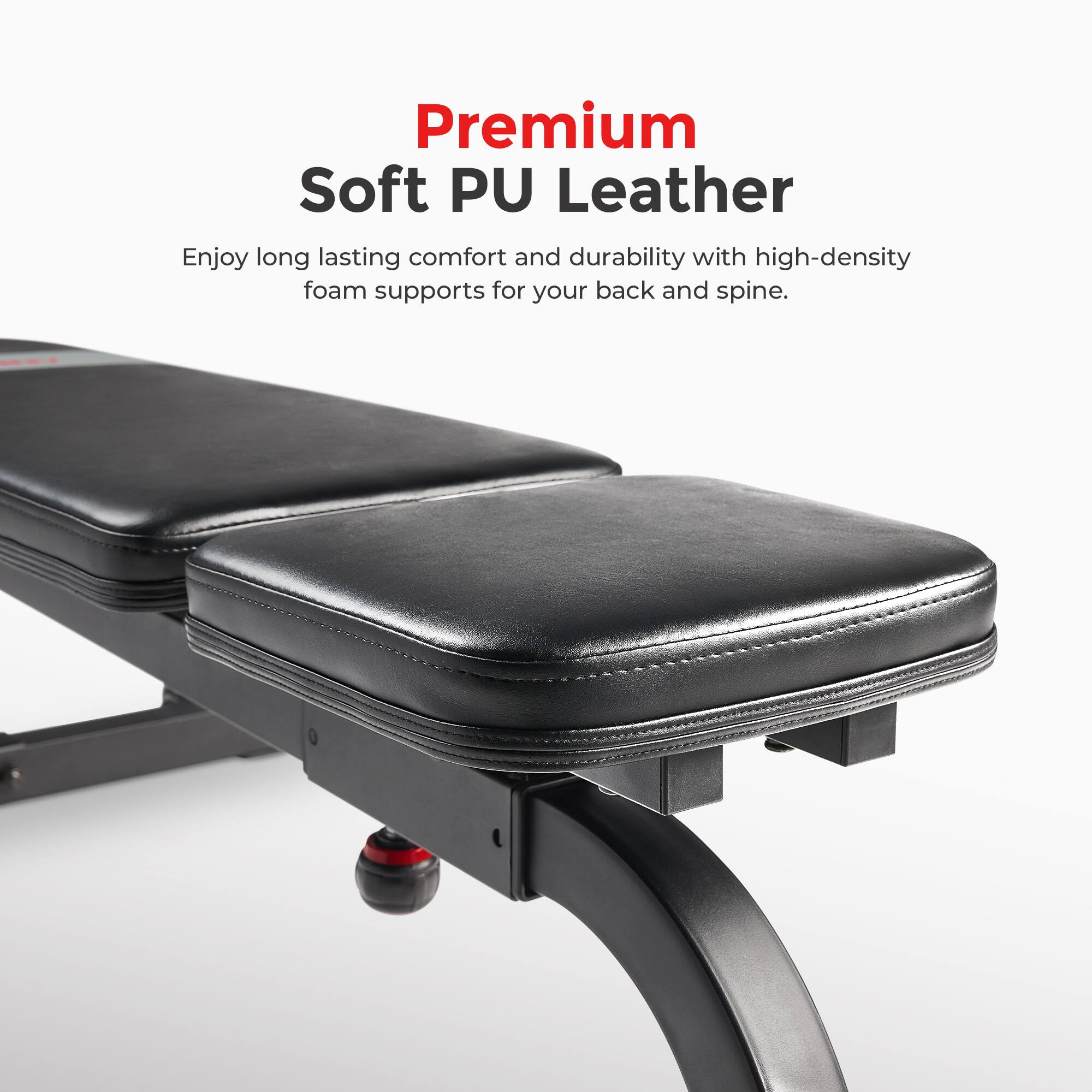Premium Soft PU Leather
Enjoy long lasting comfort and durability with high-density foam supports for your back and spine.