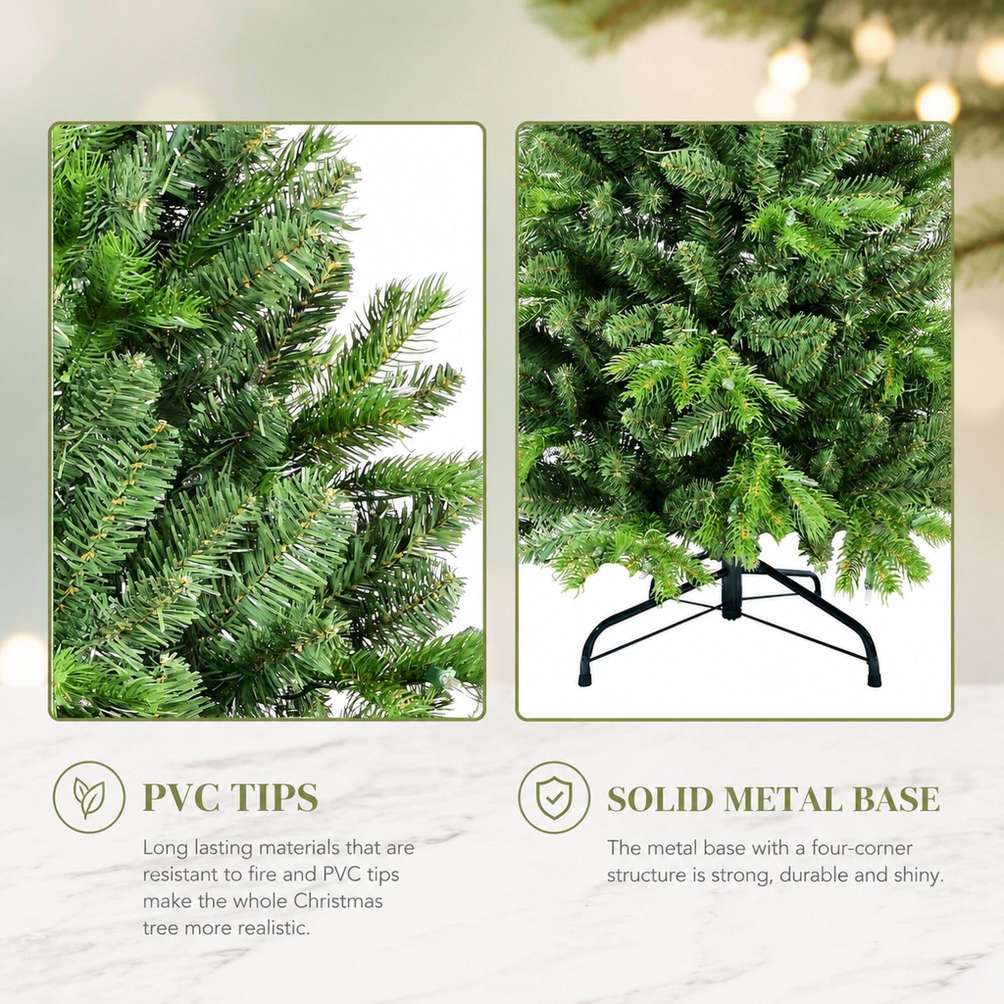 RYHNUYNE 4FT Artificial Christmas Tree With 527 PE and PVC Tips and ...