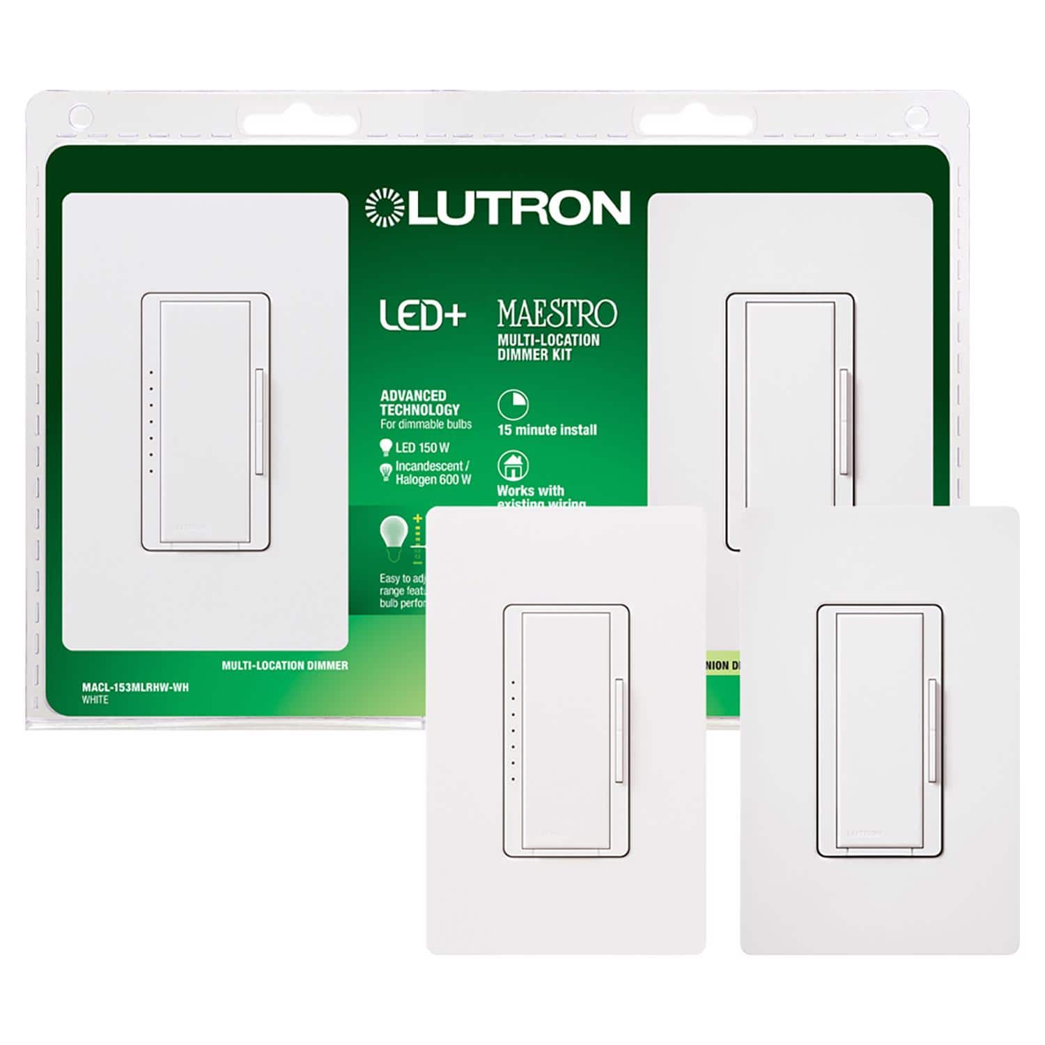 Lutron - Maestro 150 W 3 Way Dimmer Switch 1 pk - White price history on PriceWatchPro