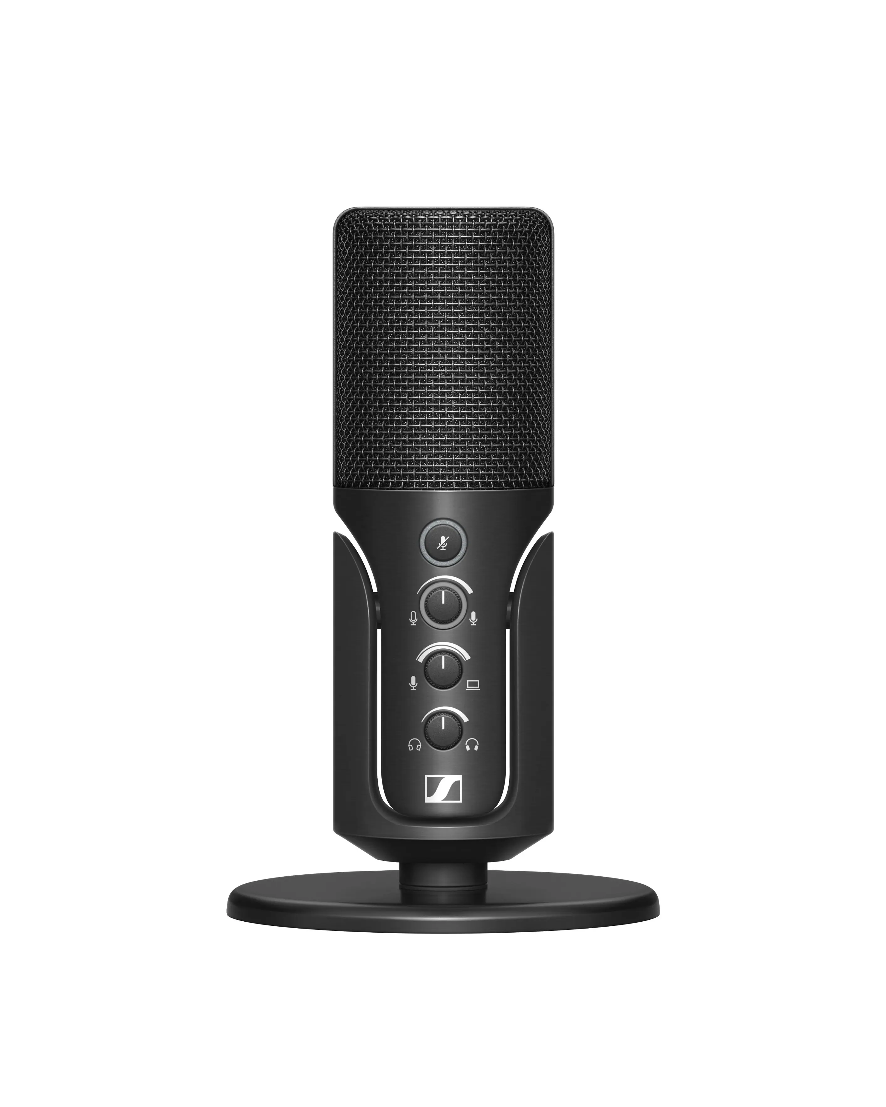 Front. Sennheiser - Profile USB Condenser Microphone with Desktop Stand - Black.