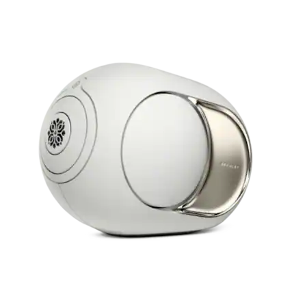 Front. Devialet - Phantom Ultimate 108 dB Wireless Bookshelf Speaker - Light Pearl.