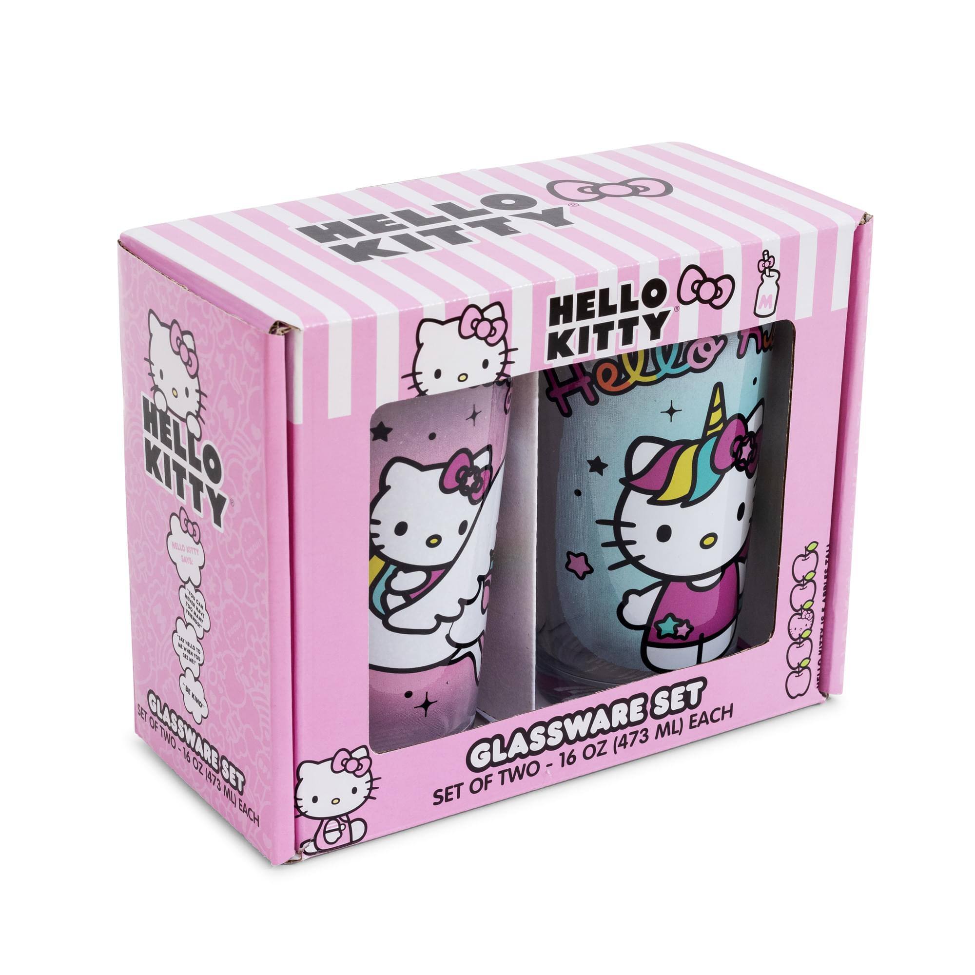 HELLO KITTY

GLASSWARE SET
SET OF TWO - 16 OZ (473 ML) EACH