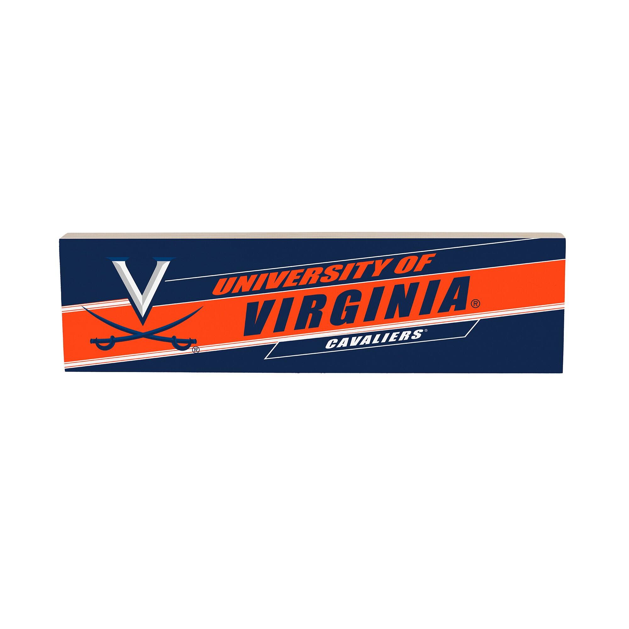 Virginia Cavaliers 5" x 18" Shadow Logo Wood Mantle Sign