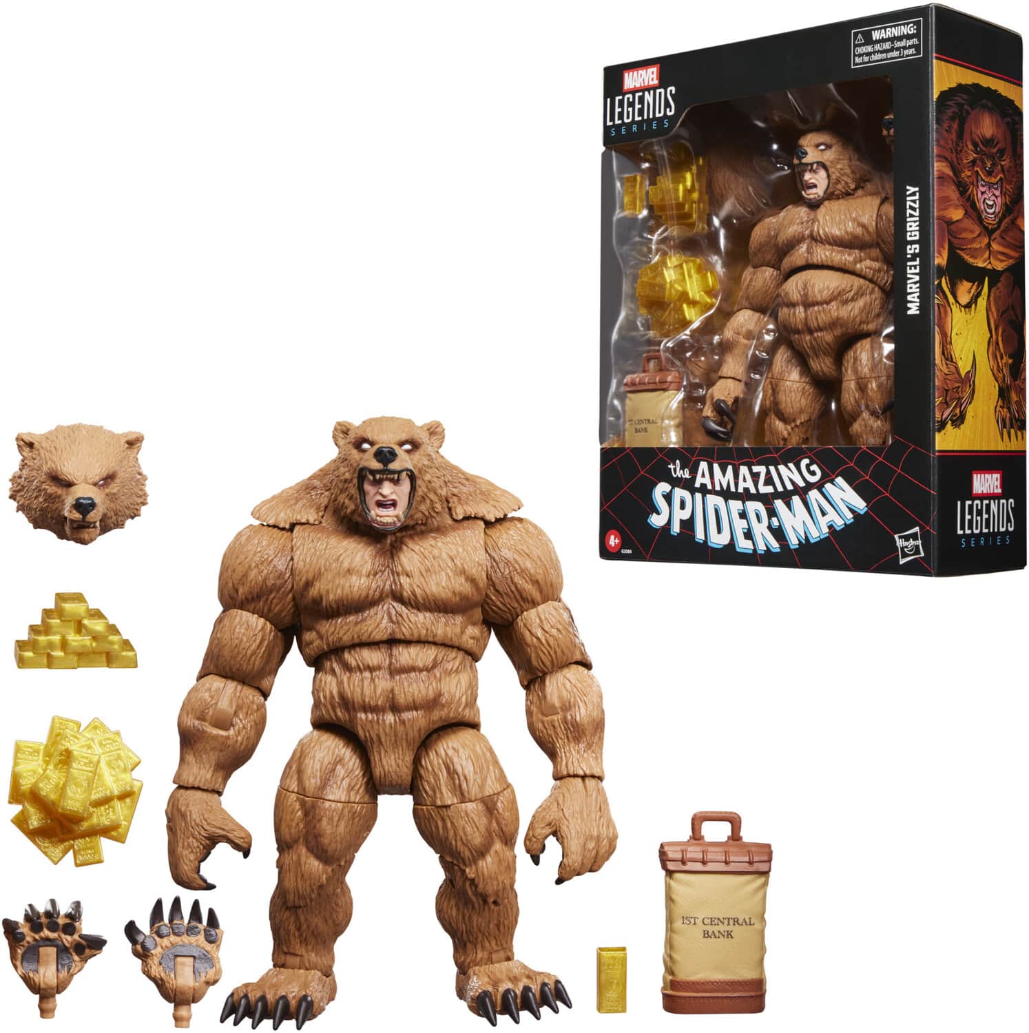 Hasbro - Collectibles - Spider-Man Comics - Marvel Legends - Marvel’s Grizzly Action Figure - COLLECTIBLES - Multicolor