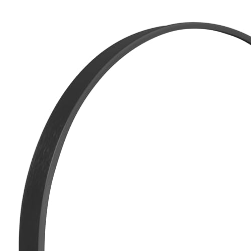 Earthley Blooms - Full Length Floor Mirror 65"x22" Aluminum Body Tempered With Stand Rectangle Hanging Standing Wall Mounte - Black-arched-76.4"L x 37"W