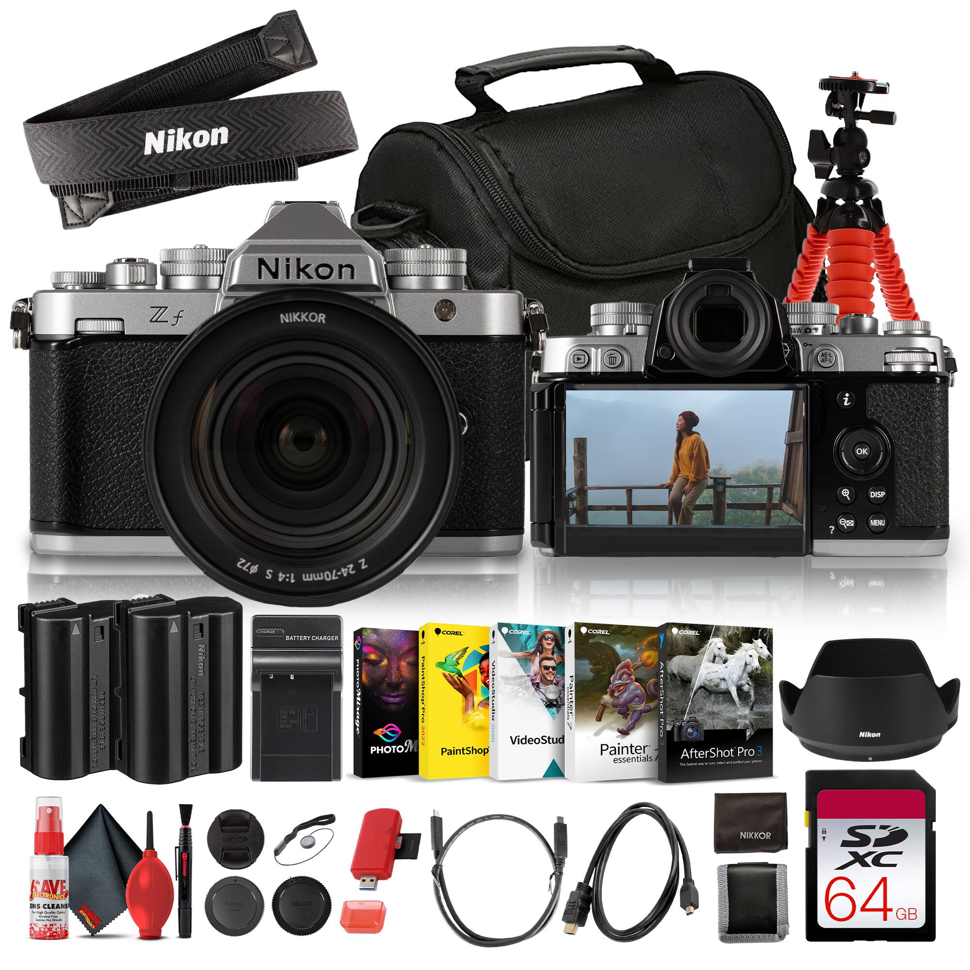 Nikon Zf NIKKOR 5 24-70mm 1:4 24-70mm 4 SAMRRR Makom | FELEAEE | caRLES - i d CMsC | .. PaRT ! | VideoStud PHOTOS PaintShop C Ce | : Painter AfterShot Pro Pro essentials oe e - FAVE -. L... : Ne ace e ee NIEROW SD XC 64G GB