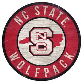 Fan Creations - NC State Wolfpack 12'' x 12'' State Circle Sign - Multicolor