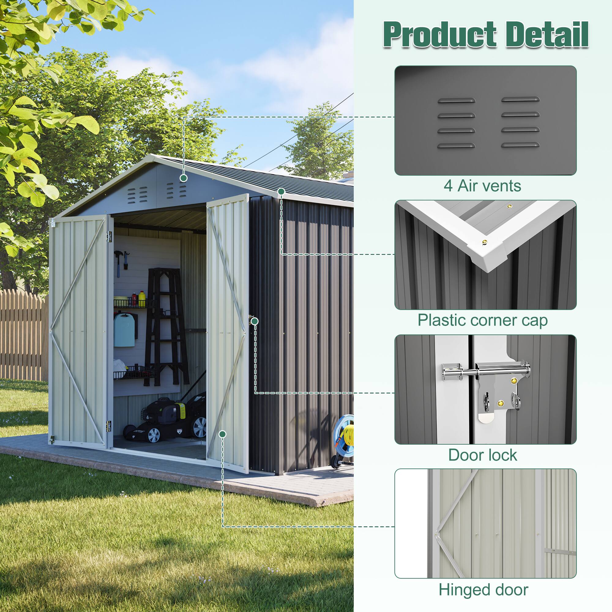 Product Detail

- 4 Air vents
- Plastic corner cap
- Door lock
- Hinged door