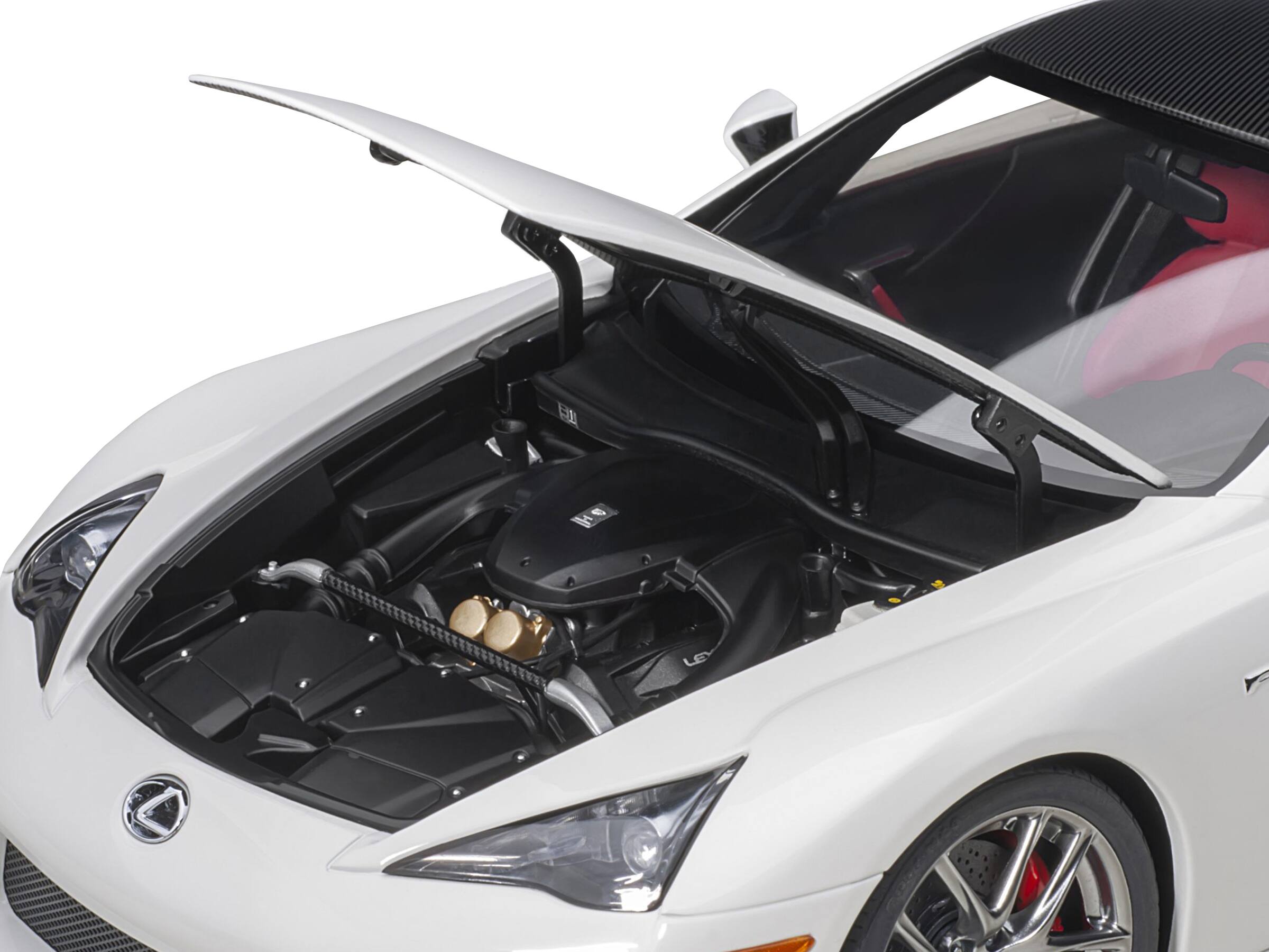 Left. Autoart - Lexus LFA Whitest White with Carbon Top 1/18 Model Car by Autoart - Whitest White With Carbon.