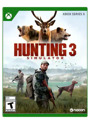 XBOX SERIES X
HUNTING 3 SIMULATOR
TEEN ADOLESCENTS T ESRB
nacon - T (Teen 13+)