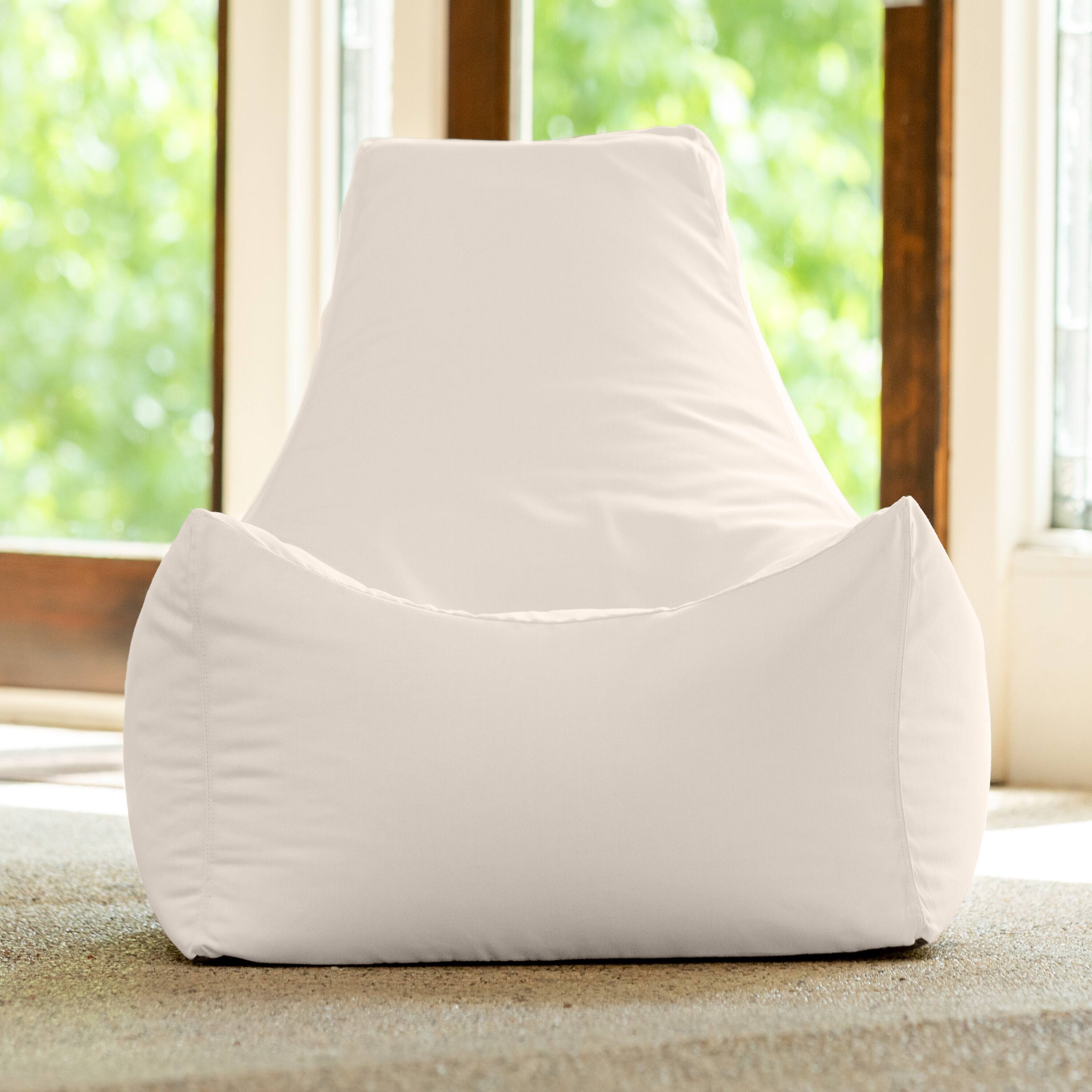 Alt View 1. Jaxx - Jaxx Juniper Outdoor Bean Bag Patio Chair & Poolside Lounge, White - Pearl.