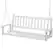 Front. Costway - 3-Person Wooden Outdoor Porch Swing Heavy Duty Patio Hanging Bench Chair - White.