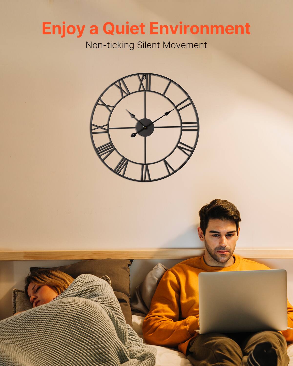 Enjoy a Quiet Environment  
Non-ticking Silent Movement