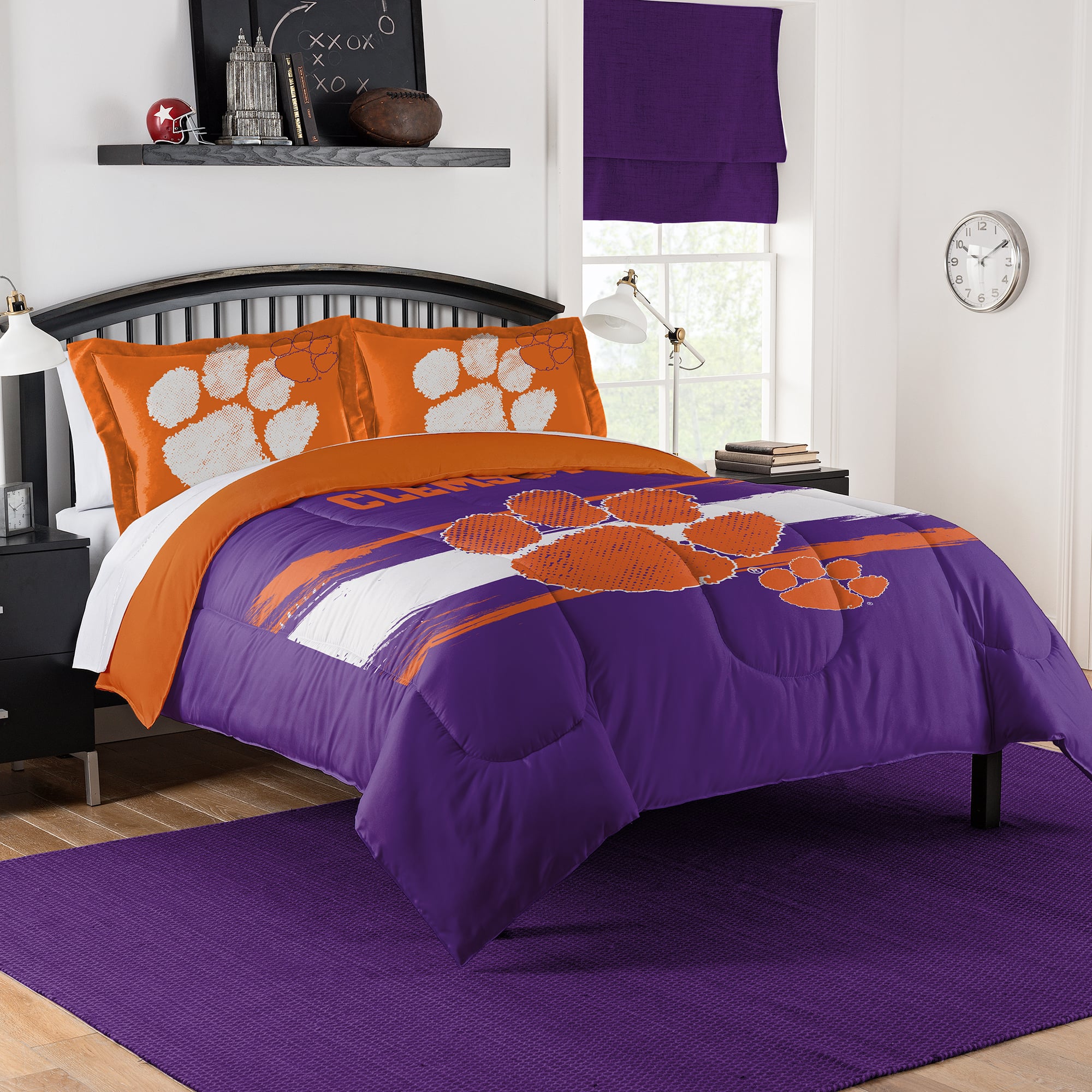 Photos - Bed Linen Sweet Home Collection - NCAA Clemson Tigers Comforter & Sham Set- Full/Queen - Multicolored BUY-NCA-CMF-CLEMSON-FQ