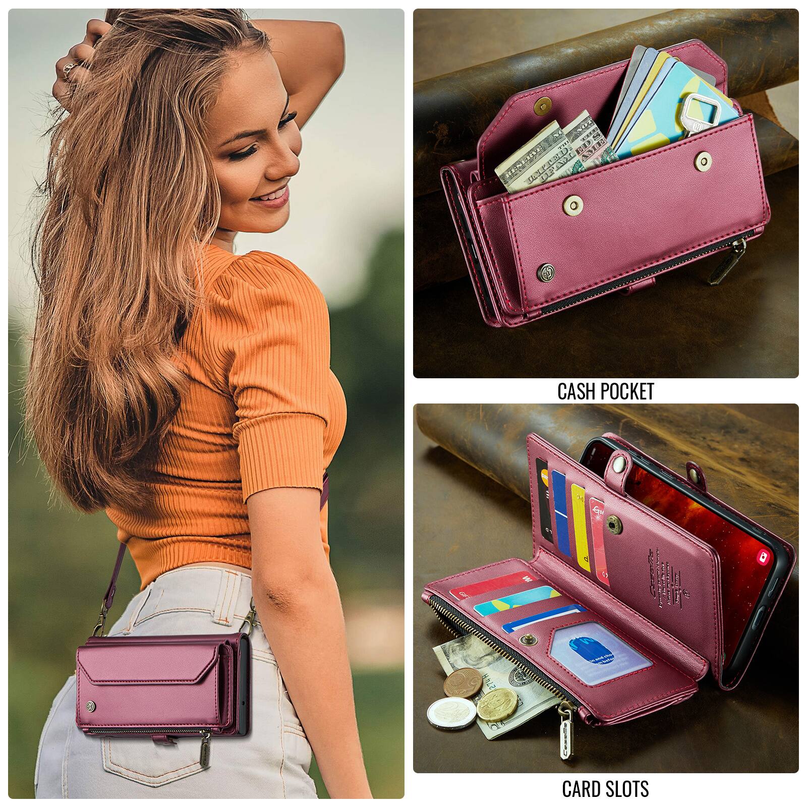 NE T 1 2.. 8A. ANR 181 HENEOIA s : RRD E CASH POCKET MARA CARD SLOTS