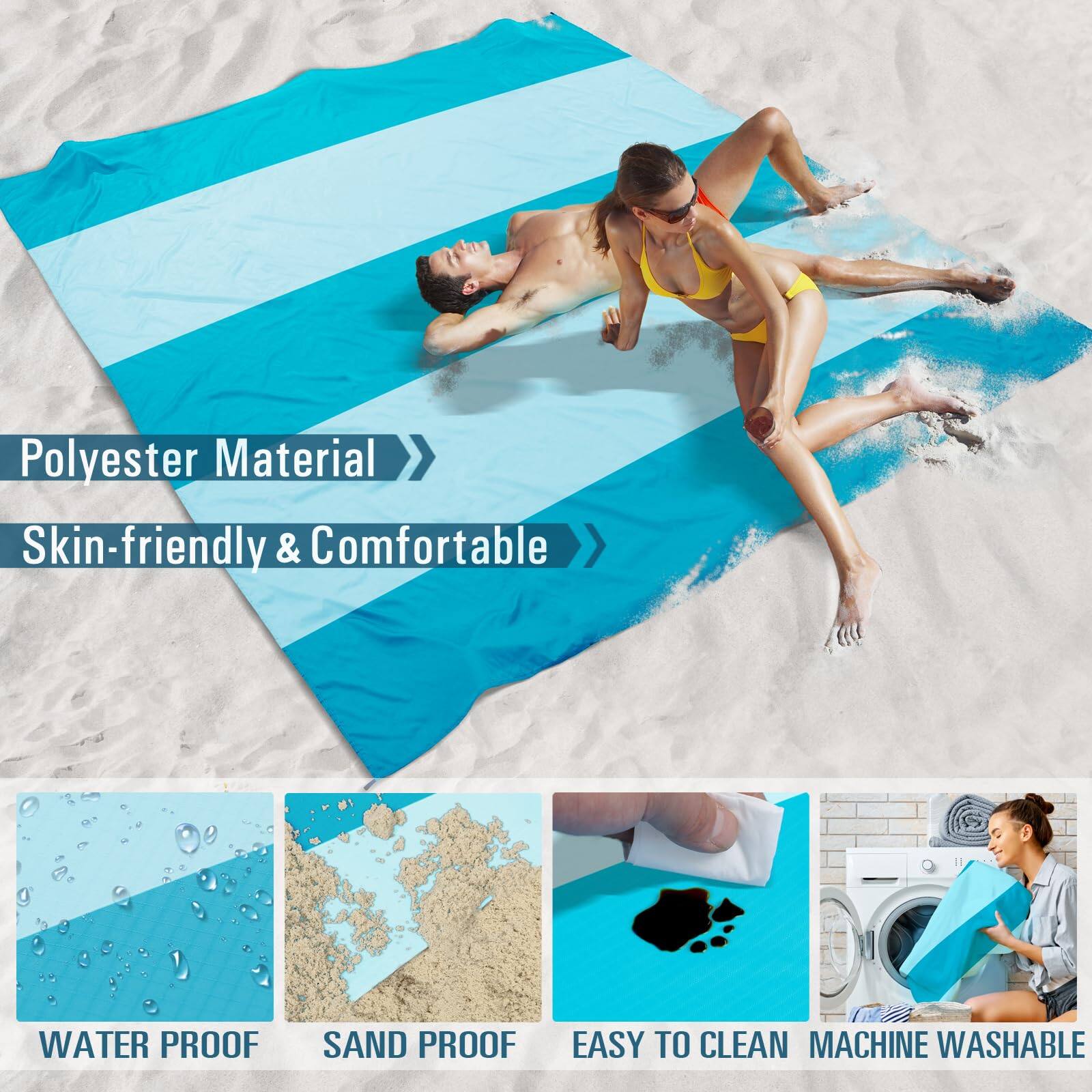 Polyester Material  
Skin-friendly & Comfortable  

WATER PROOF  
SAND PROOF  
EASY TO CLEAN  
MACHINE WASHABLE
