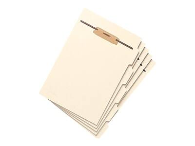 Front. Smead - Folder Dividers with Fastener, Side 1/5-Cut Tab, Letter Size, Manila, 10/Box (35605) - Manila.